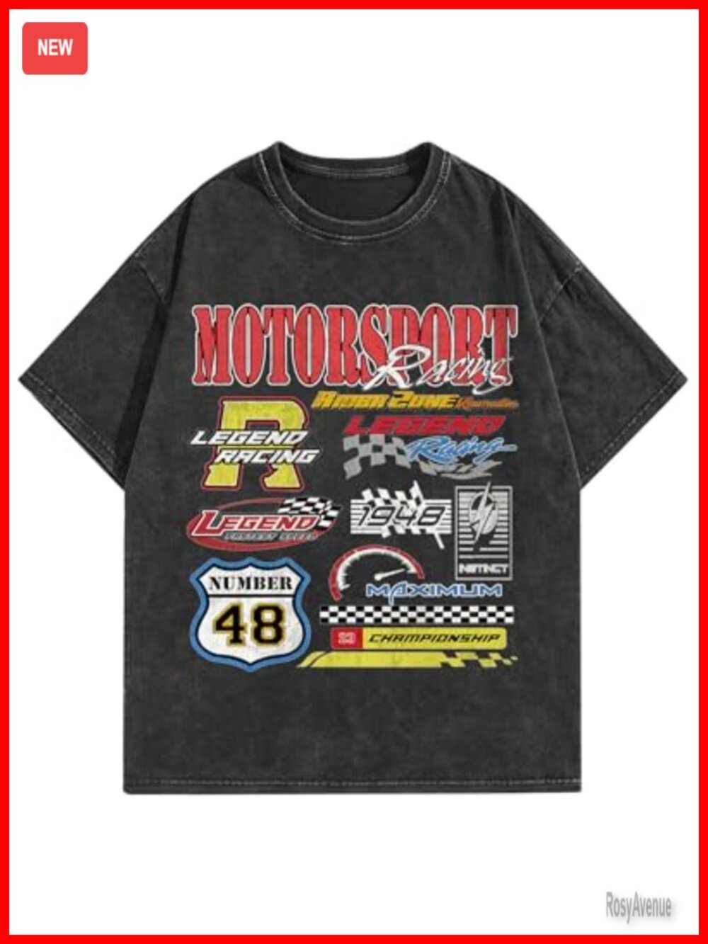 Y2K Vintage Acid Washed Graphic Tee Streetwear
